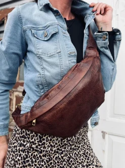 VIAMAJA Bæltetasker|Læder Tasker<Cool Buffy Bumbag i smørblødt læder - Brandy