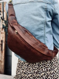 VIAMAJA Bæltetasker|Læder Tasker<Cool Buffy Bumbag i smørblødt læder - Brandy