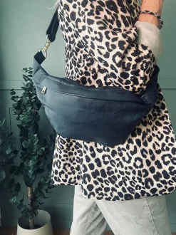 VIAMAJA Bæltetasker|Læder Tasker<Cool Buffy Bumbag i smørblødt læder - Midnight Blue