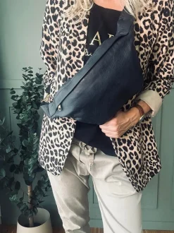 VIAMAJA Bæltetasker|Læder Tasker<Cool Buffy Bumbag i smørblødt læder - Midnight Blue