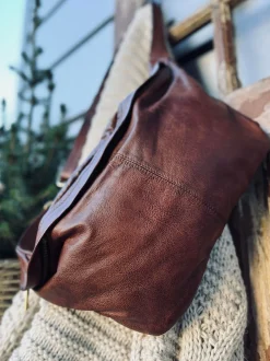 VIAMAJA Bæltetasker|Læder Tasker<Cool Buffy XL Bumbag i smørblødt læder - Brandy