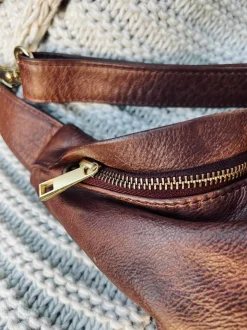 VIAMAJA Bæltetasker|Læder Tasker<Cool Buffy XL Bumbag i smørblødt læder - Brandy