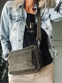 VIAMAJA Cross Body<Crossbody Army fløjl