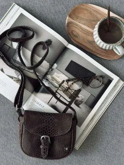 VIAMAJA Cross Body|Læder Tasker<Crossbody Aura - Brown croco