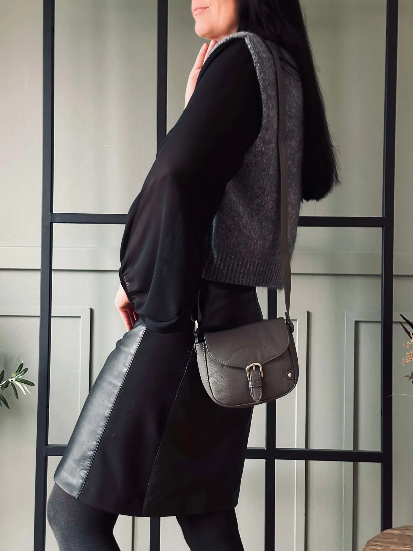 VIAMAJA Cross Body|Læder Tasker<Crossbody Aura Grey