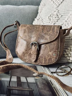 VIAMAJA Cross Body|Læder Tasker<Crossbody Aura Snake - Camel