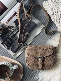 VIAMAJA Cross Body|Læder Tasker<Crossbody Aura Snake - Camel