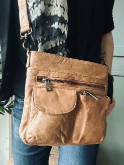 VIAMAJA Cross Body|Læder Tasker<Crossbody Camel – Ultra blød