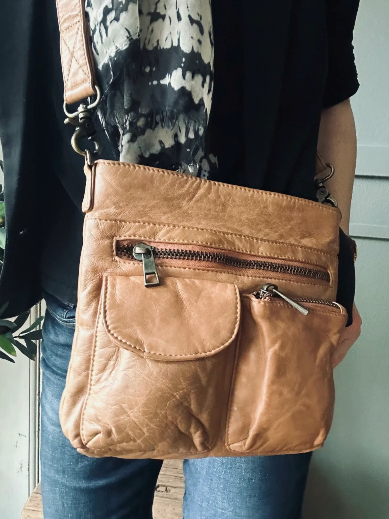 VIAMAJA Cross Body|Læder Tasker<Crossbody Camel – Ultra blød