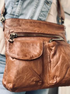 VIAMAJA Cross Body|Læder Tasker<Crossbody CHESTNUT - Ultra blød
