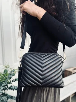 VIAMAJA Clutch|Cross Body<Crossbody clutch ALICE - Black Quilt
