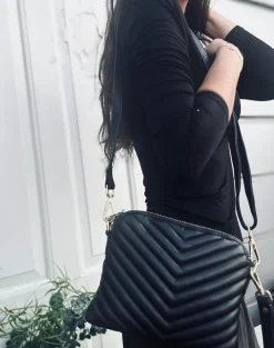 VIAMAJA Clutch|Cross Body<Crossbody clutch ALICE - Black Quilt