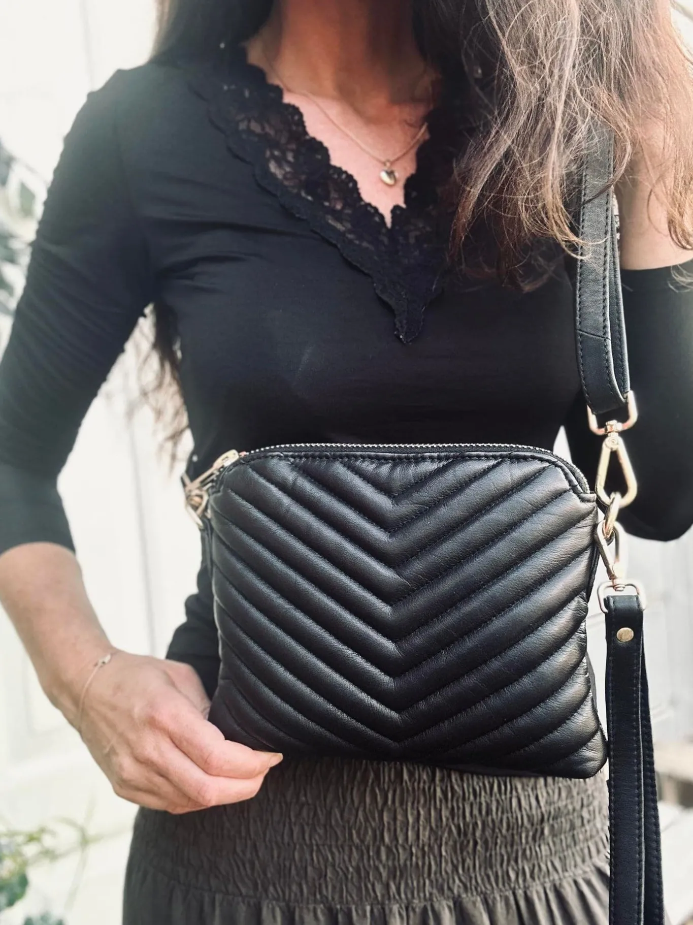 VIAMAJA Clutch|Cross Body<Crossbody clutch ALICE - Black Quilt