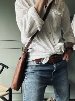 VIAMAJA Cross Body|Læder Tasker<Crossbody Dina dark cognac