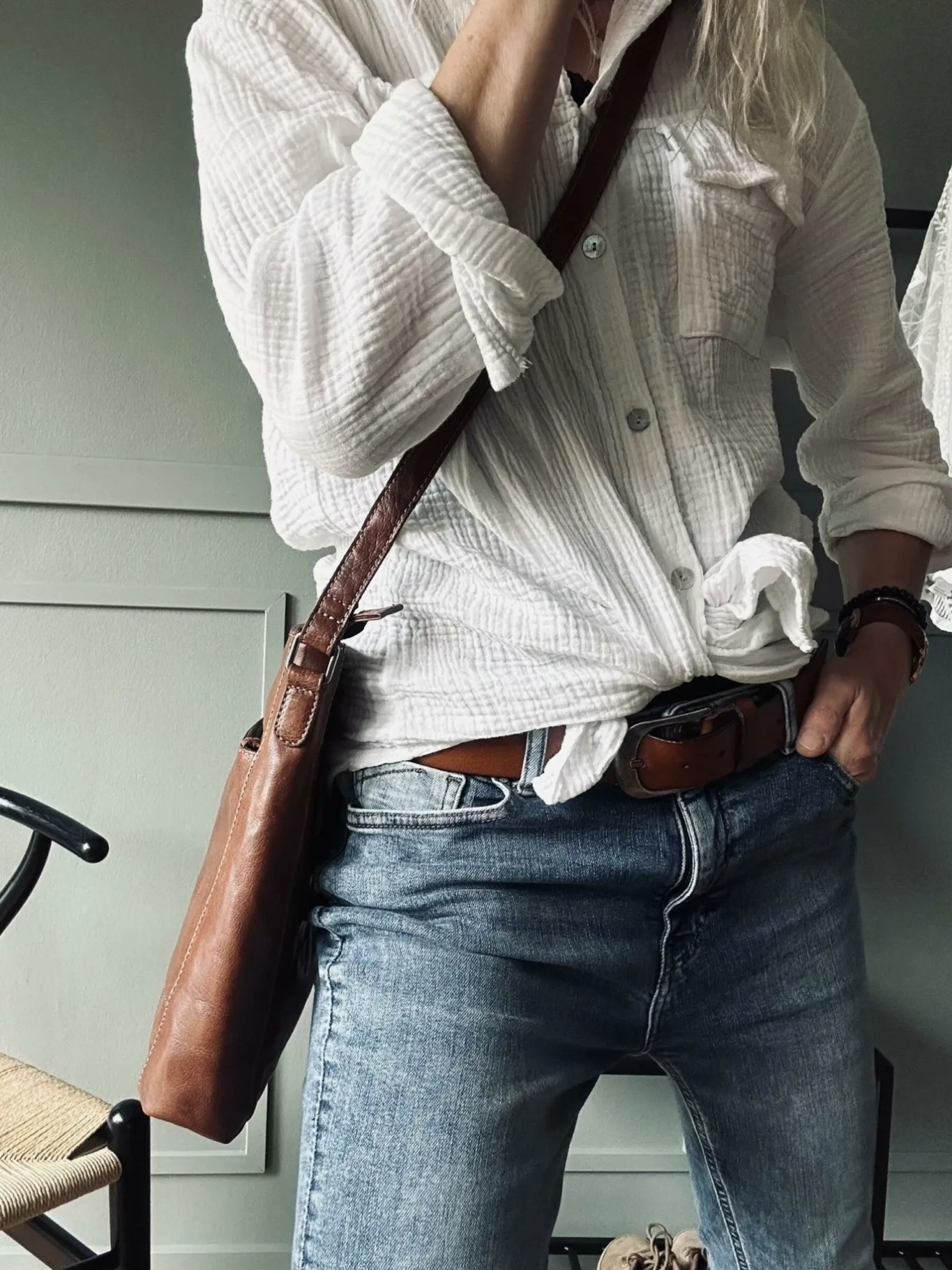 VIAMAJA Cross Body|Læder Tasker<Crossbody Dina dark cognac