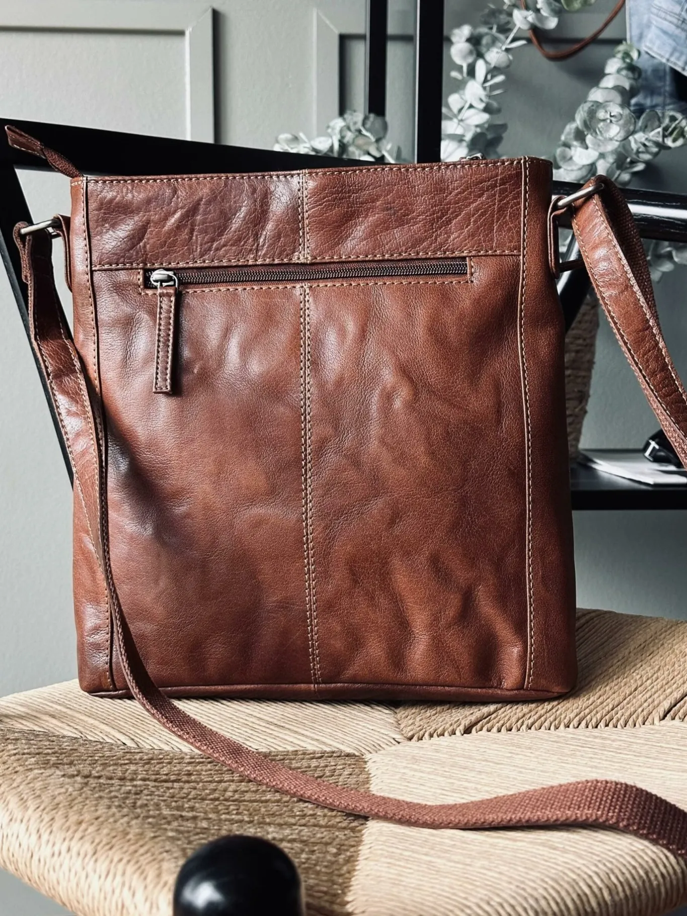 VIAMAJA Cross Body|Læder Tasker<Crossbody Dina dark cognac