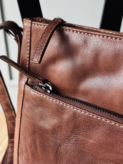 VIAMAJA Cross Body|Læder Tasker<Crossbody Dina dark cognac