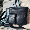 VIAMAJA Cross Body|Læder Tasker<Crossbody NAVY - Ultra blød