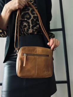 VIAMAJA Cross Body|Læder Tasker<Crossbody Nola Cognac