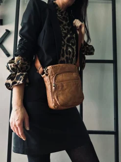 VIAMAJA Cross Body|Læder Tasker<Crossbody Raw Boheme – Cognac unisex