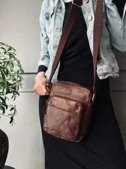 VIAMAJA Cross Body|Læder Tasker<Crossbody Raw Boheme – Vintage brown