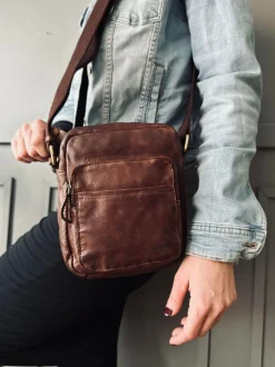 VIAMAJA Cross Body|Læder Tasker<Crossbody Raw Boheme – Vintage brown