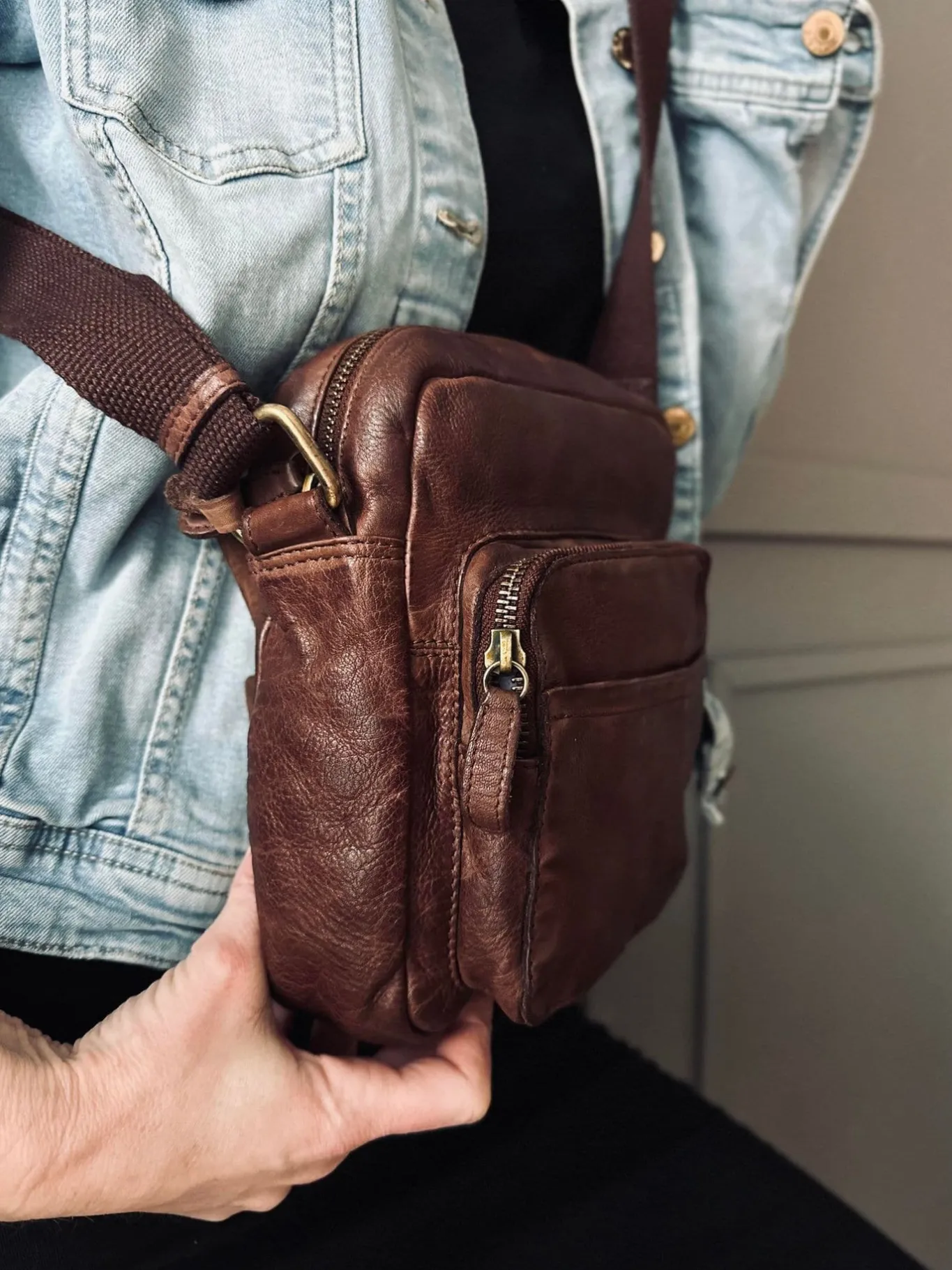 VIAMAJA Cross Body|Læder Tasker<Crossbody Raw Boheme – Vintage brown