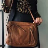 VIAMAJA Cross Body|Læder Tasker<Crossbody Raw Boheme Big – Cognac