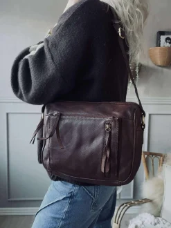 VIAMAJA Cross Body|Læder Tasker<Crossbody Raw Boheme Big – Brown