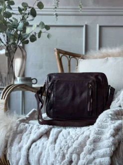 VIAMAJA Cross Body|Læder Tasker<Crossbody Raw Boheme Big – Brown