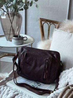 VIAMAJA Cross Body|Læder Tasker<Crossbody Raw Boheme Big – Brown