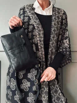 VIAMAJA Cross Body|Læder Tasker<Crossbody Raw Boheme Medium – Black