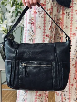 VIAMAJA Cross Body|Læder Tasker<Crossbody Raw Boheme XL – Black