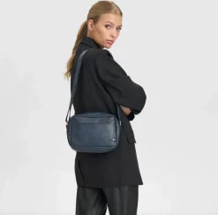 VIAMAJA Cross Body|Læder Tasker<Crossover Aya - Midnight Blue