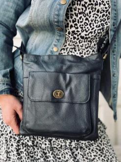 VIAMAJA Cross Body|Skuldertasker<Crossover JACO Black - Blød skind