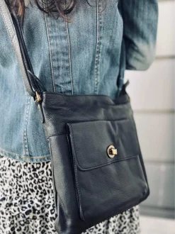 VIAMAJA Cross Body|Skuldertasker<Crossover JACO Black - Blød skind