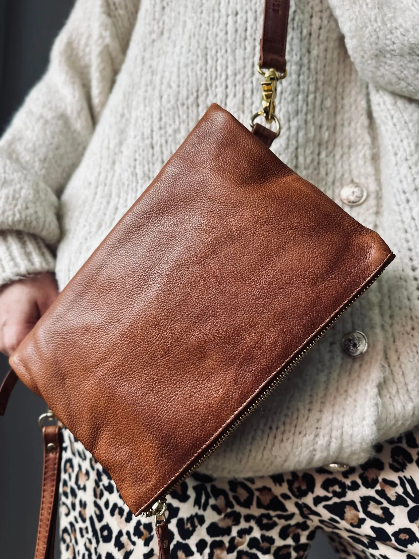 VIAMAJA Cross Body|Læder Tasker<Crossover Marie Walnut
