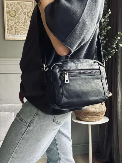 VIAMAJA Cross Body|Læder Tasker<Crossover Micha - Navy