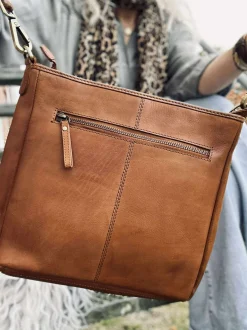 VIAMAJA Cross Body|Skuldertasker<Crossover Mika medium - Cognac
