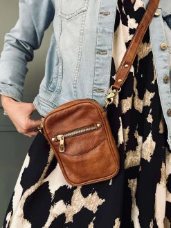VIAMAJA Læder Tasker|Skuldertasker<Crossover Mini Gabby - Walnut