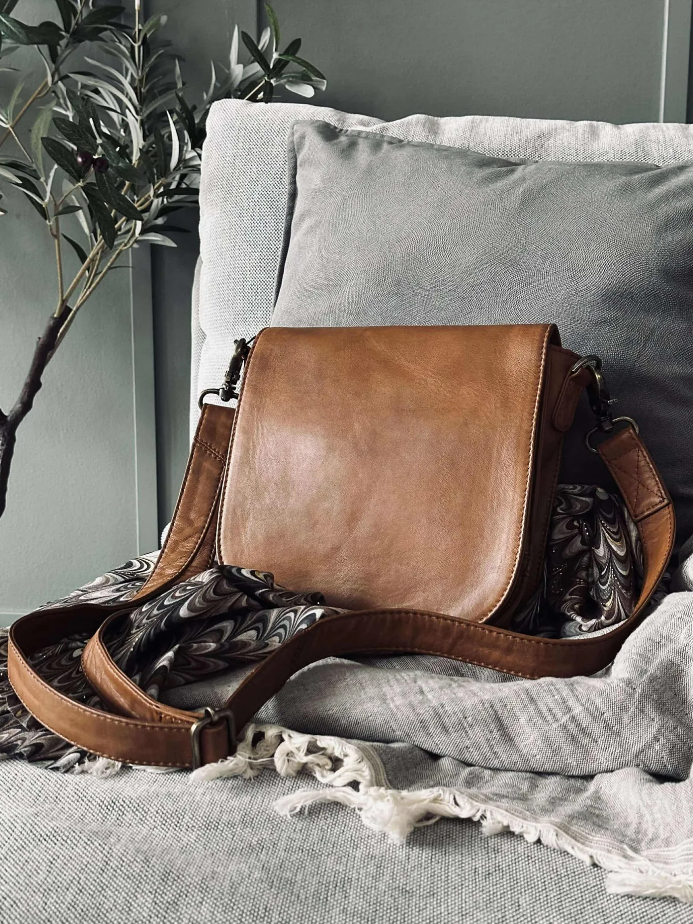 VIAMAJA Cross Body|Skuldertasker<Crossover Minna Cognac