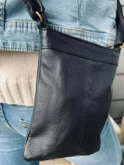 VIAMAJA Cross Body|Læder Tasker<Crossover mobiltaske - OLINE Black