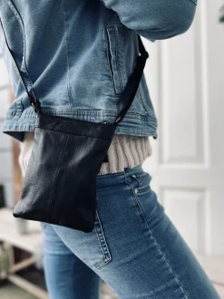 VIAMAJA Cross Body|Læder Tasker<Crossover mobiltaske - OLINE Black