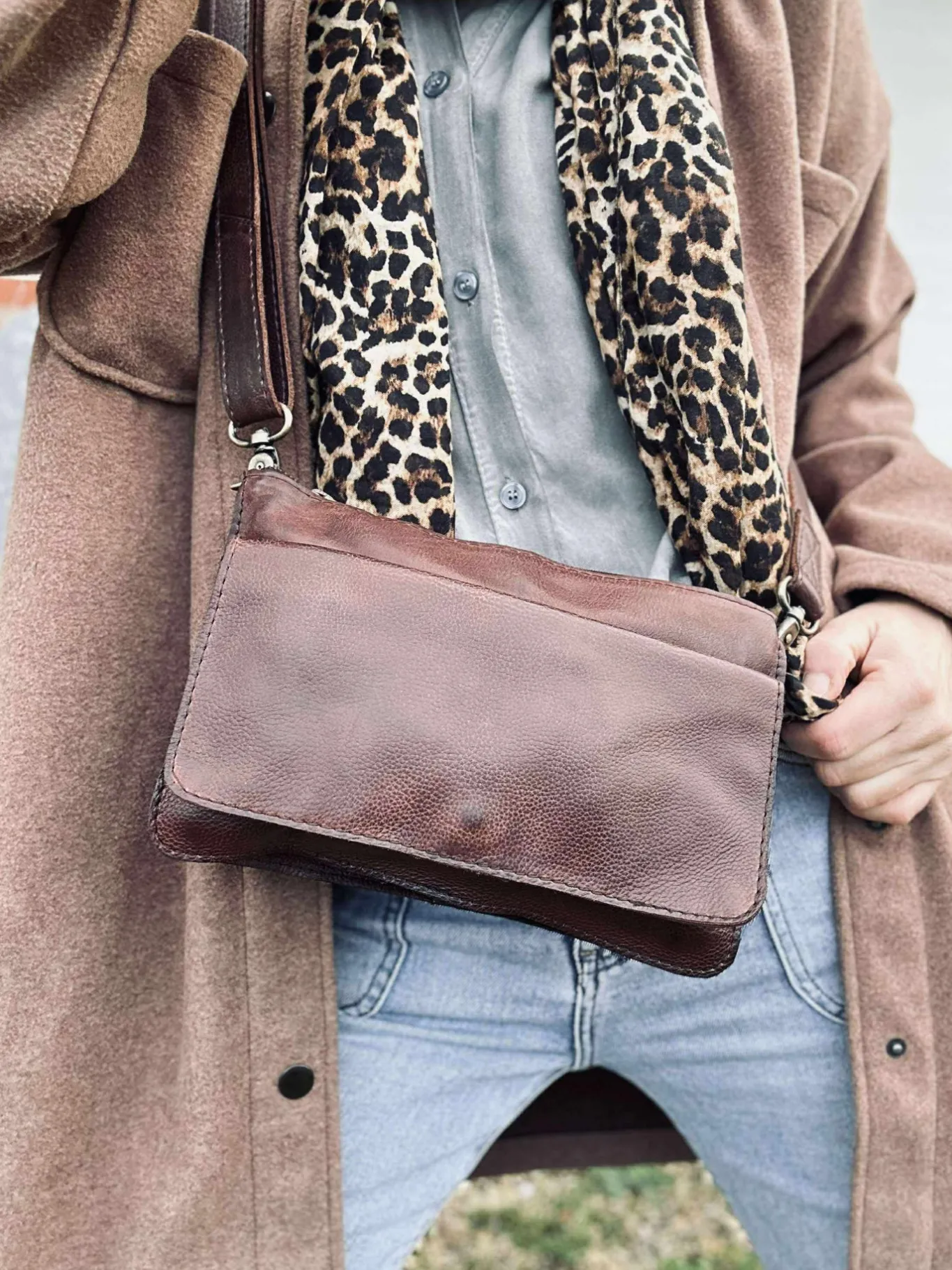 VIAMAJA Cross Body|Skuldertasker<Crossover Naja - Vintage brown