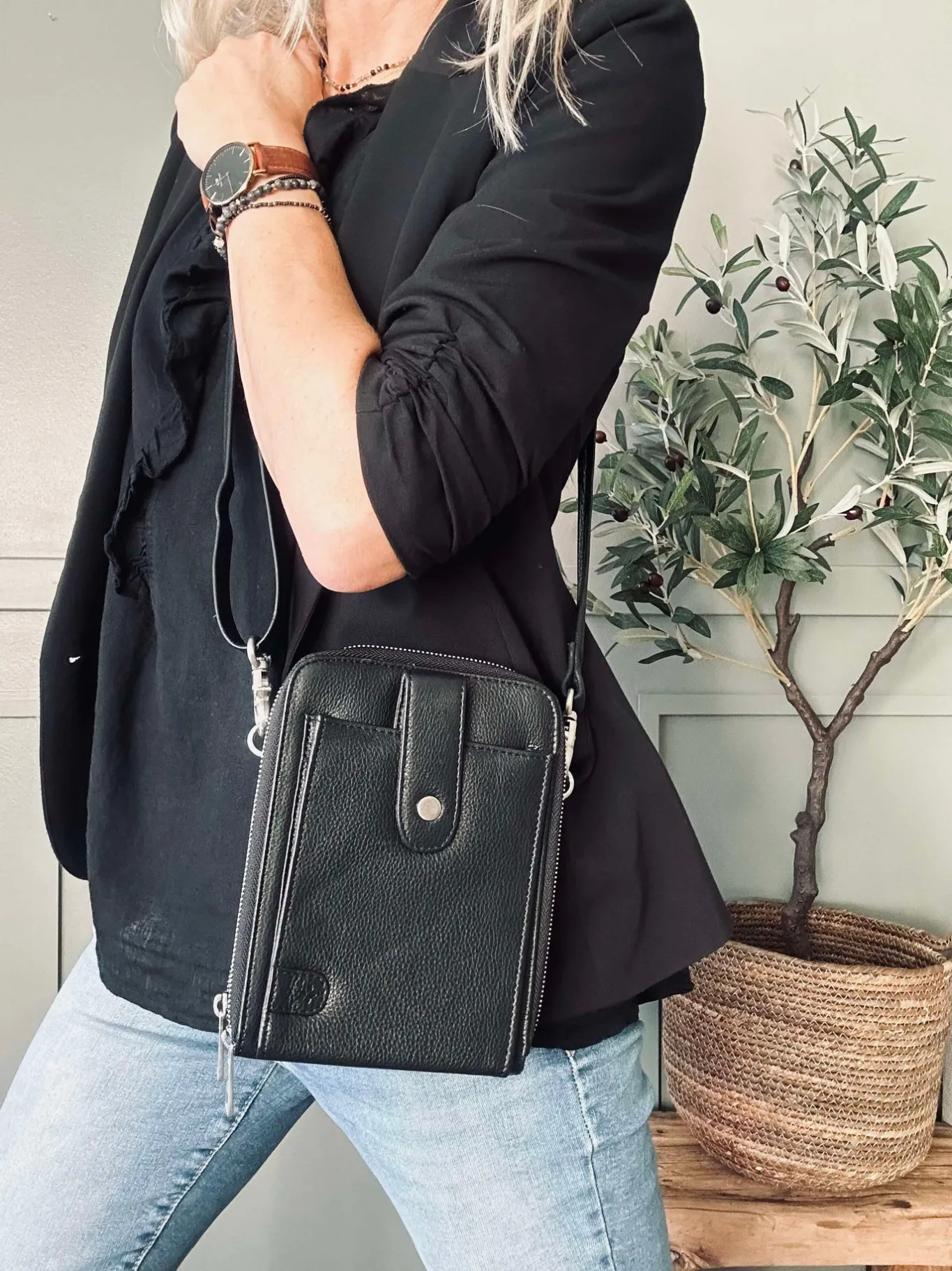 VIAMAJA Cross Body|Skuldertasker<Crossover Posh - Black / Silver