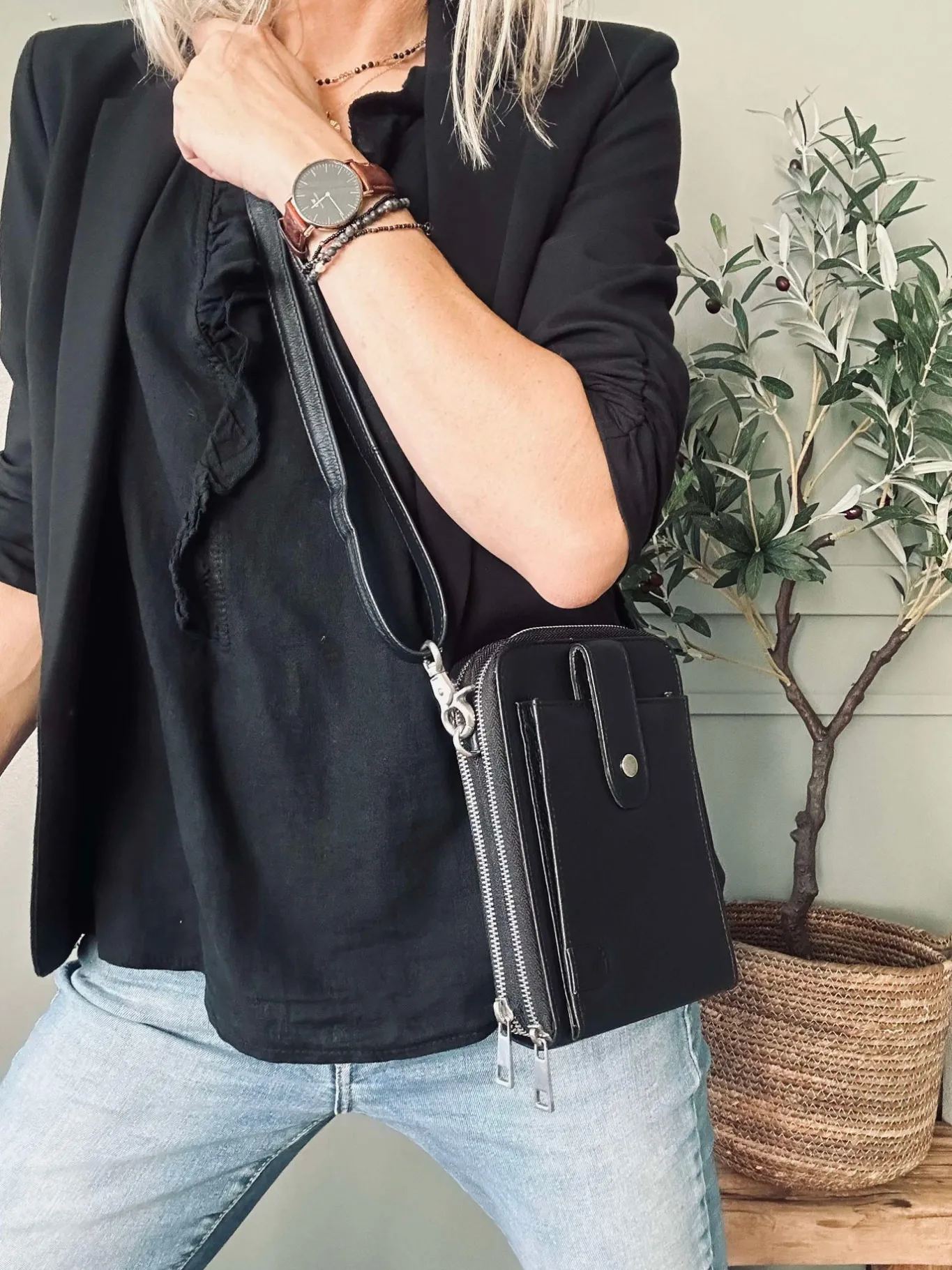 VIAMAJA Cross Body|Skuldertasker<Crossover Posh - Black / Silver