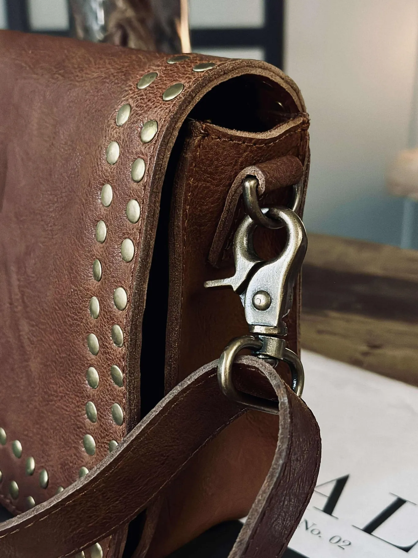 VIAMAJA Cross Body|Skuldertasker<Crossover Raw Vintage cognac