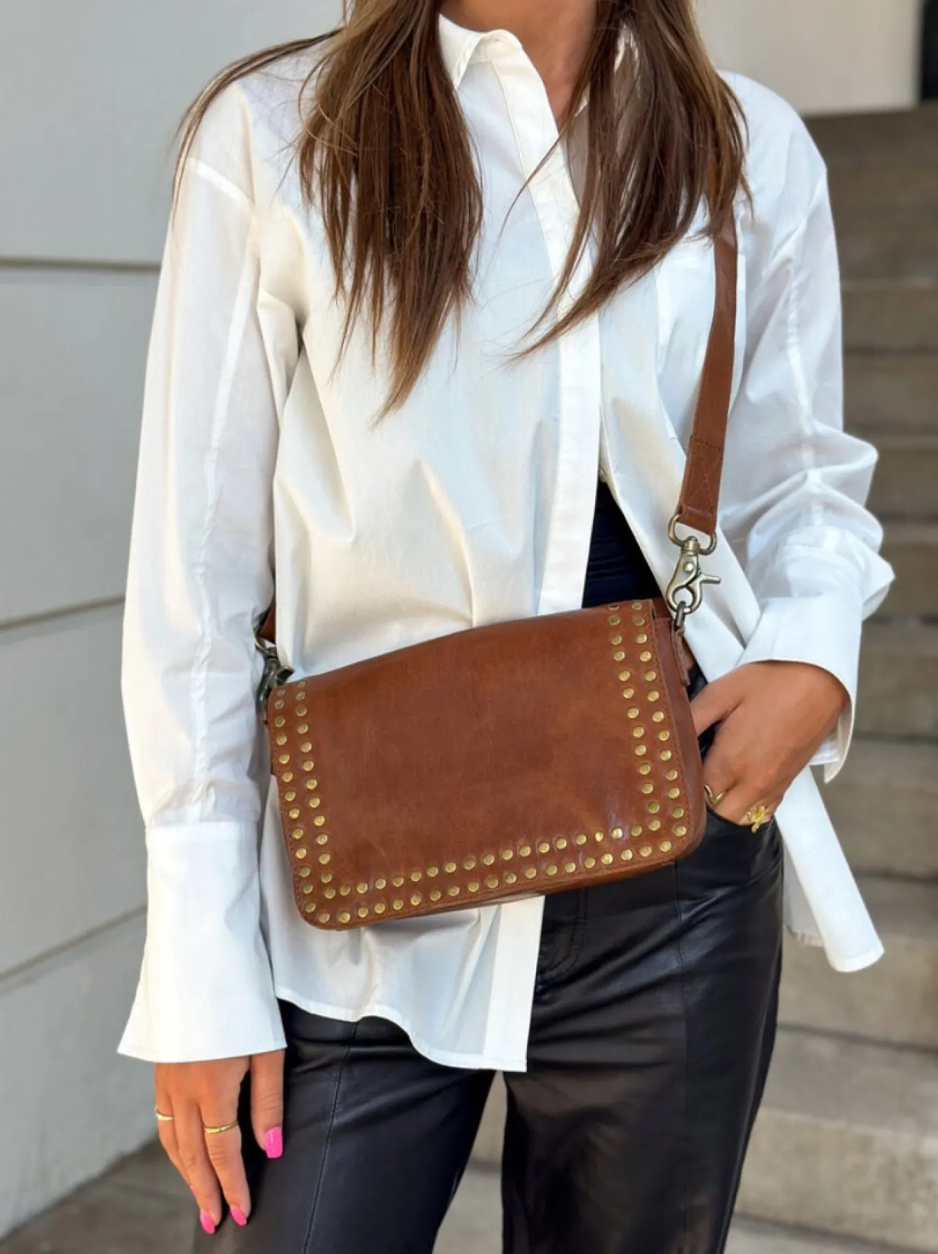 VIAMAJA Cross Body|Skuldertasker<Crossover Raw Vintage cognac