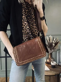 VIAMAJA Cross Body|Skuldertasker<Crossover Raw Vintage cognac