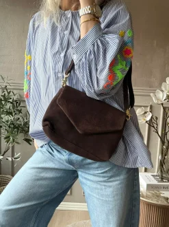 VIAMAJA Cross Body|Skuldertasker<Crossover ruskind - Chocolate